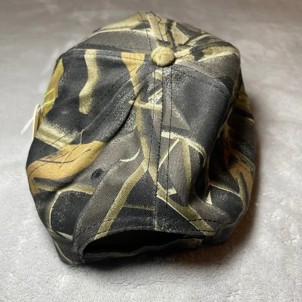 Hunter Outdoor Sports Camo Flame Embroidered Hat Adjustable Baseball Cap NEW